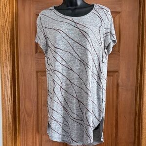 Apt. 9 Women’s Size S Gray and Brown Short Sleeve Top